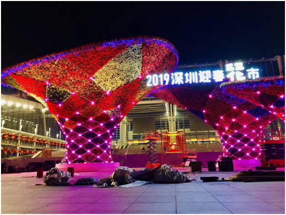 2019深圳迎春花市牌樓建造過(guò)程概況